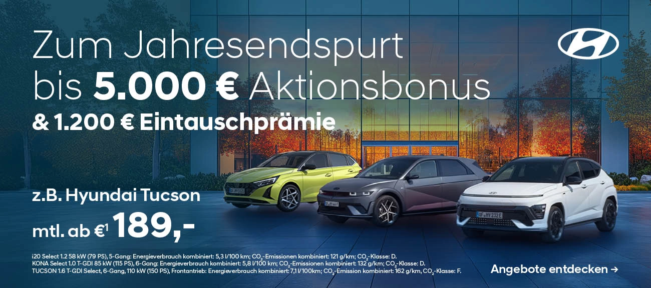 Hyundai Bonus bis zu 5000€